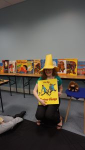 Be the Librarian in the Yellow Hat at your next Storytime!