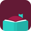 libby app icon maroon with teal book