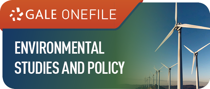 Gale OneFile Environmental Studies and Policy