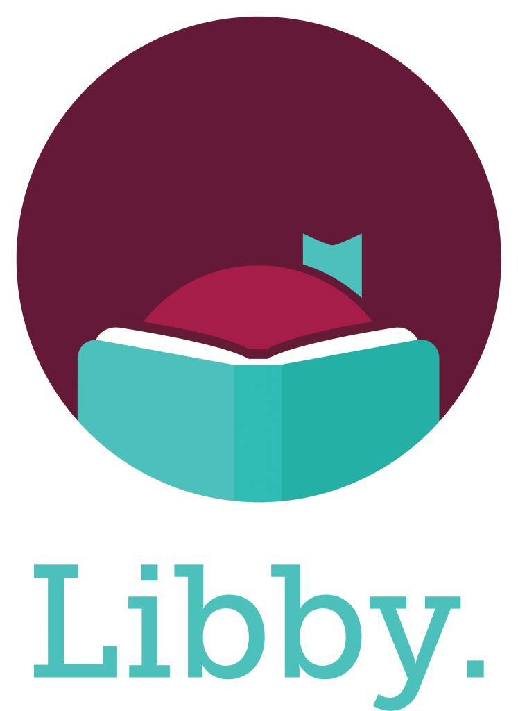 libby app logo maroon and teal